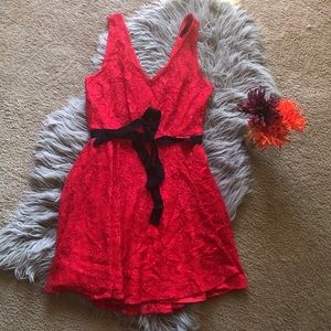 EXPRESS Red Lace Dress